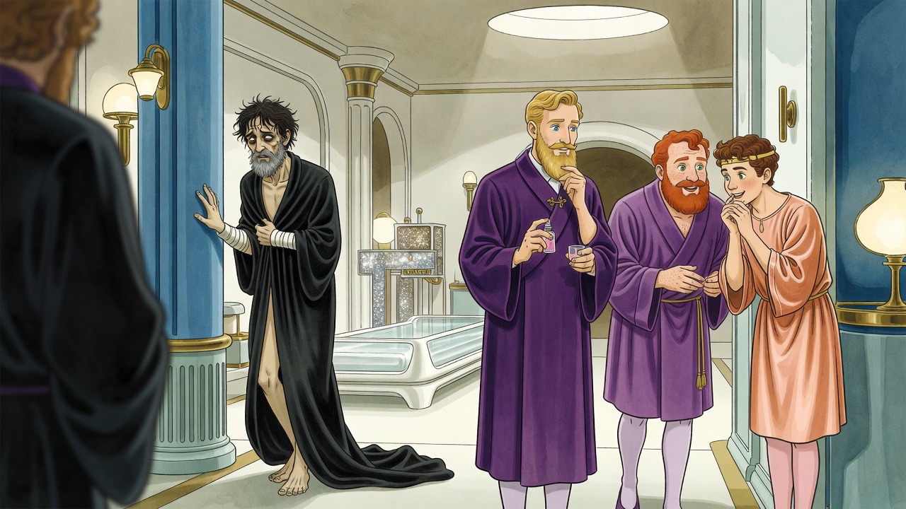 The physician glances sidelong at his two colleagues, evading the question.